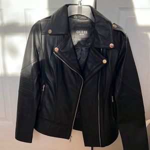 Black leather jacket